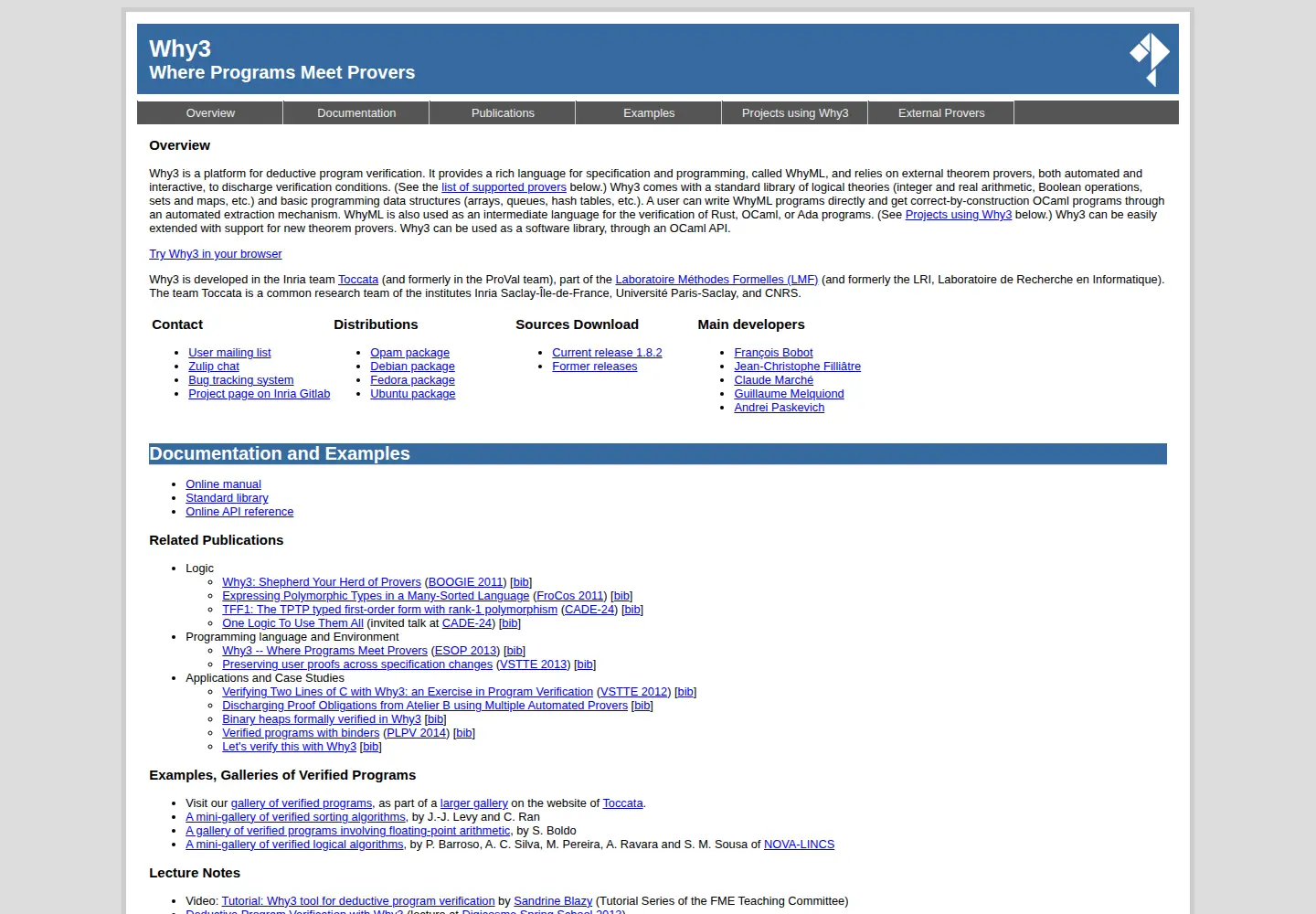 Screenshot of why3.org