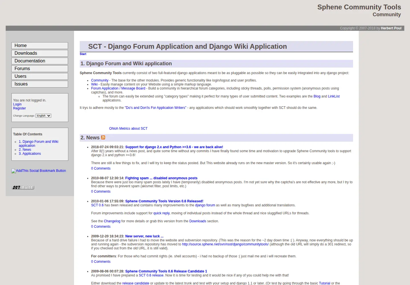 Screenshot of sphene.net