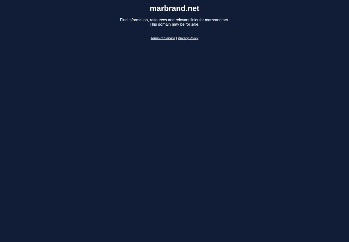 Captured homepage of marbrand.net in the current scan