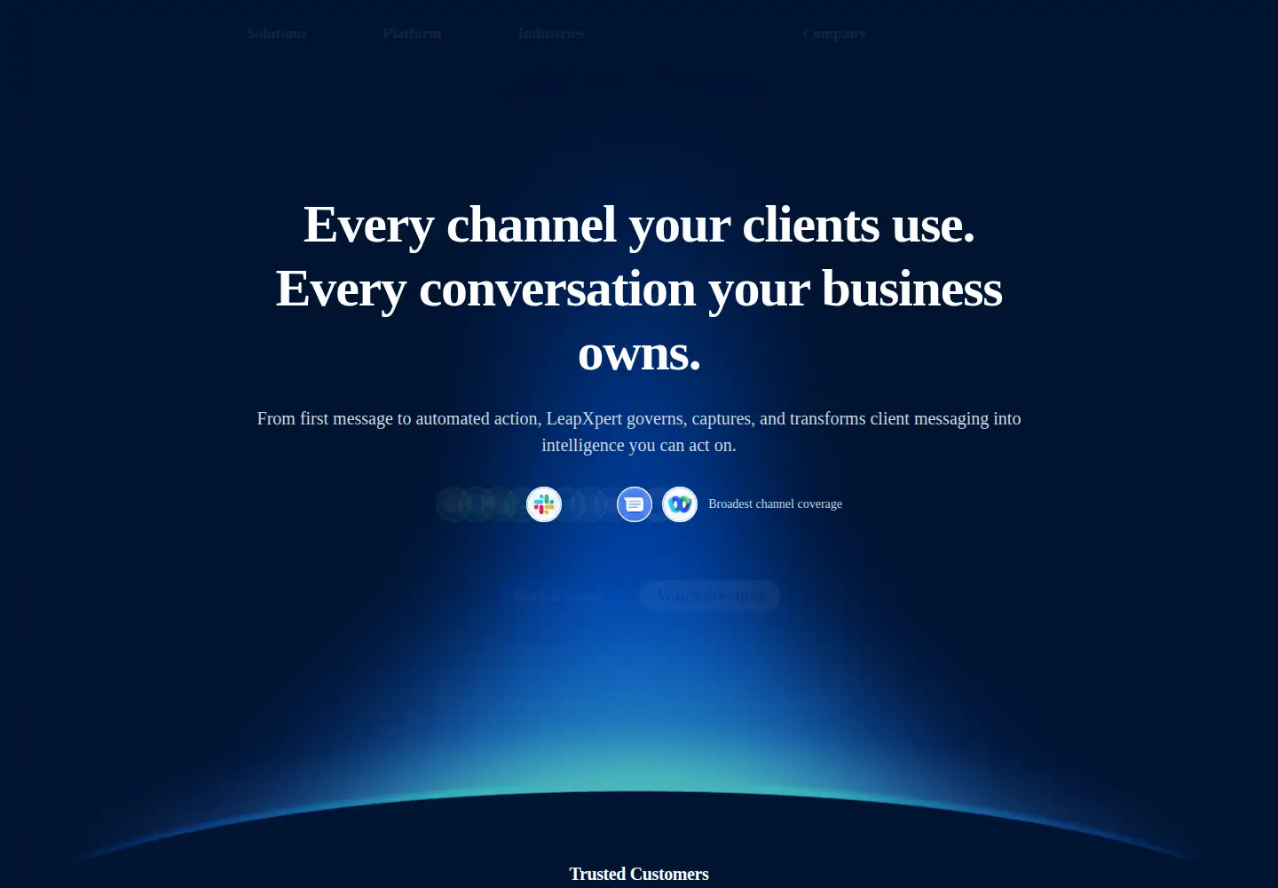 Screenshot of leapxpert.com
