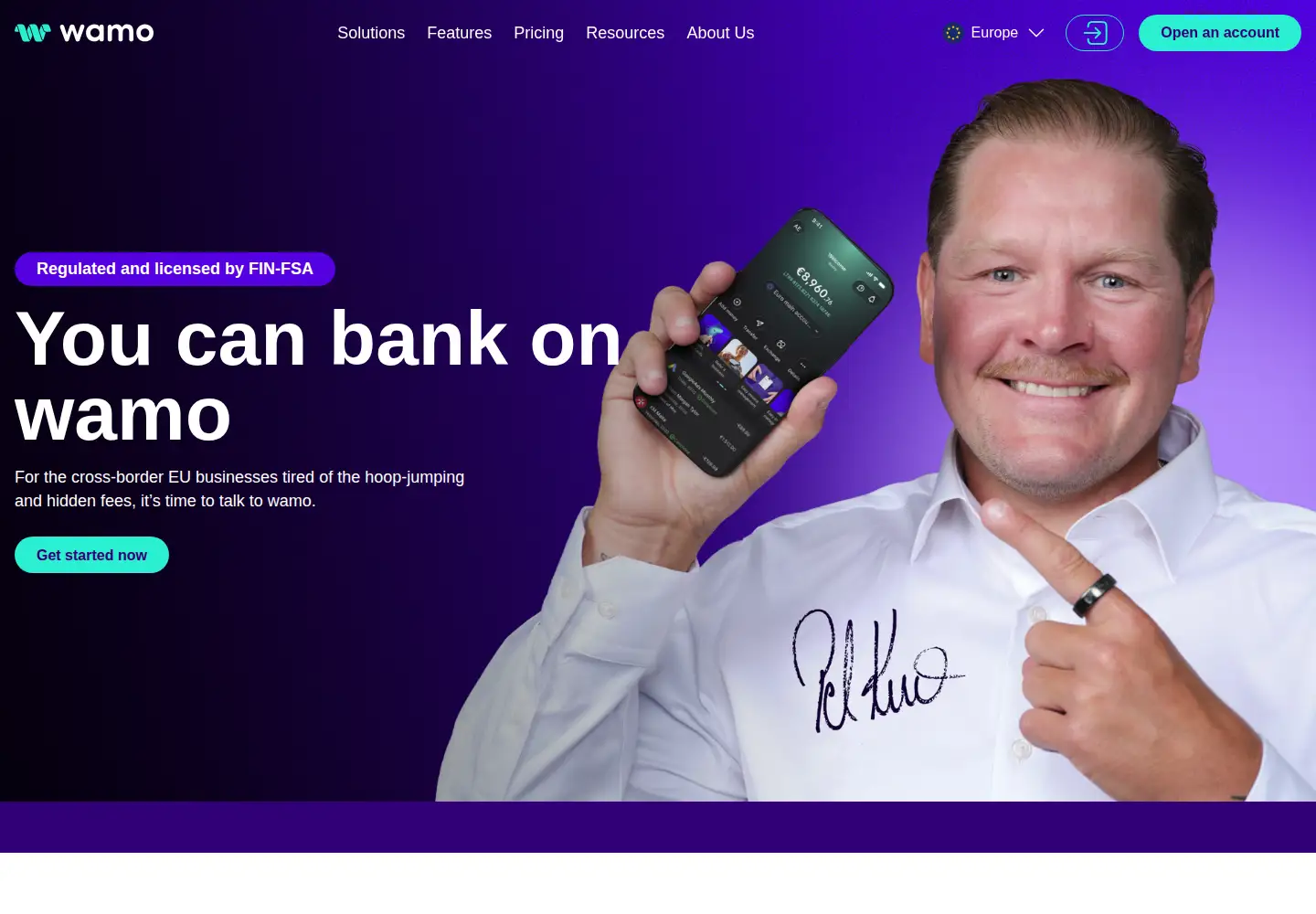 Captured homepage of wamo.io in the current scan