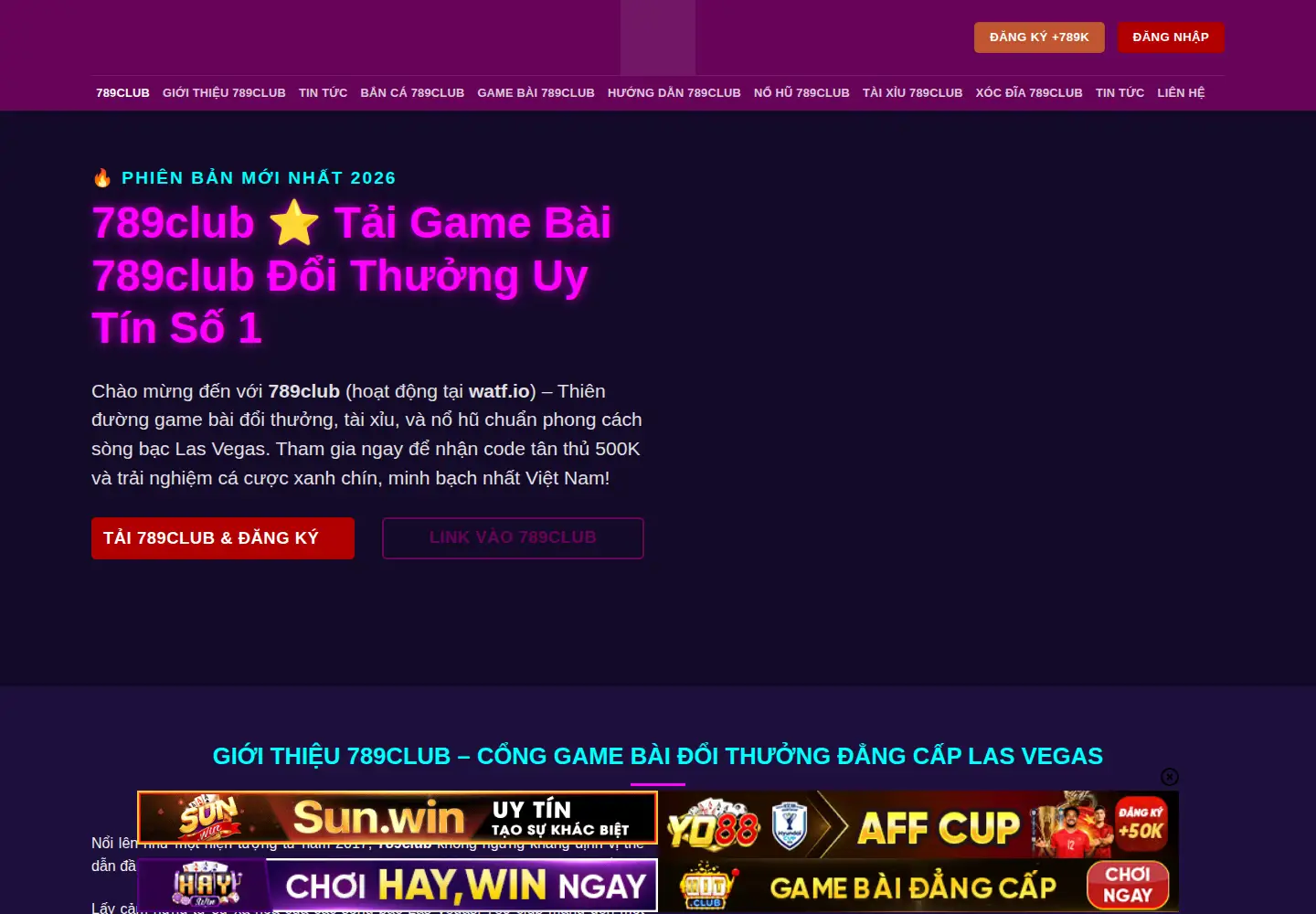 Captured homepage of 789club88.org in the current scan