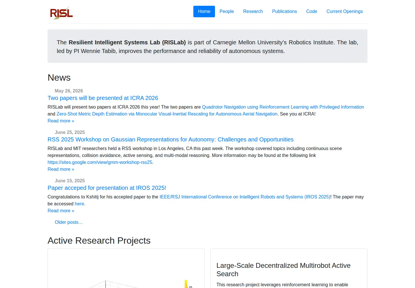 Screenshot of rislab.org