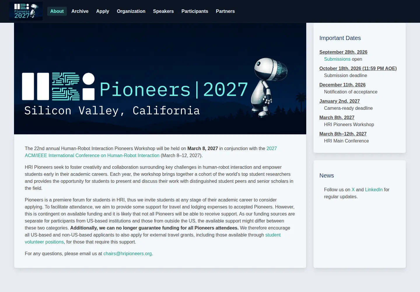 Screenshot of hripioneers.org