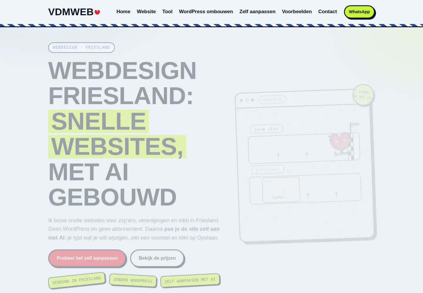 Screenshot of vdmweb.nl