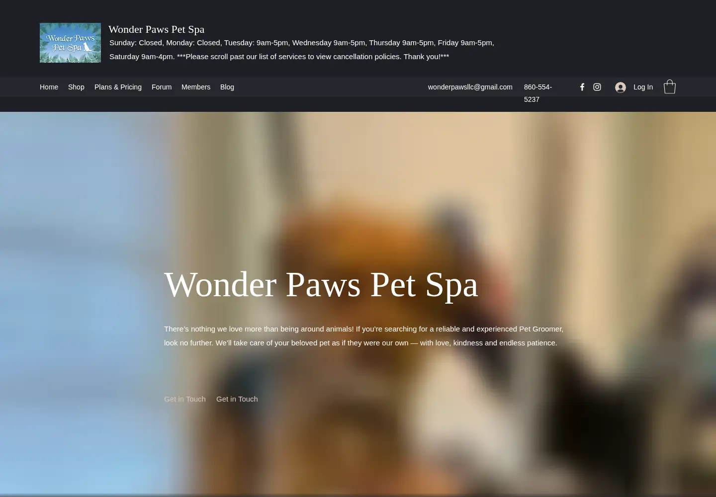 Screenshot of wonderpawspetspa.org