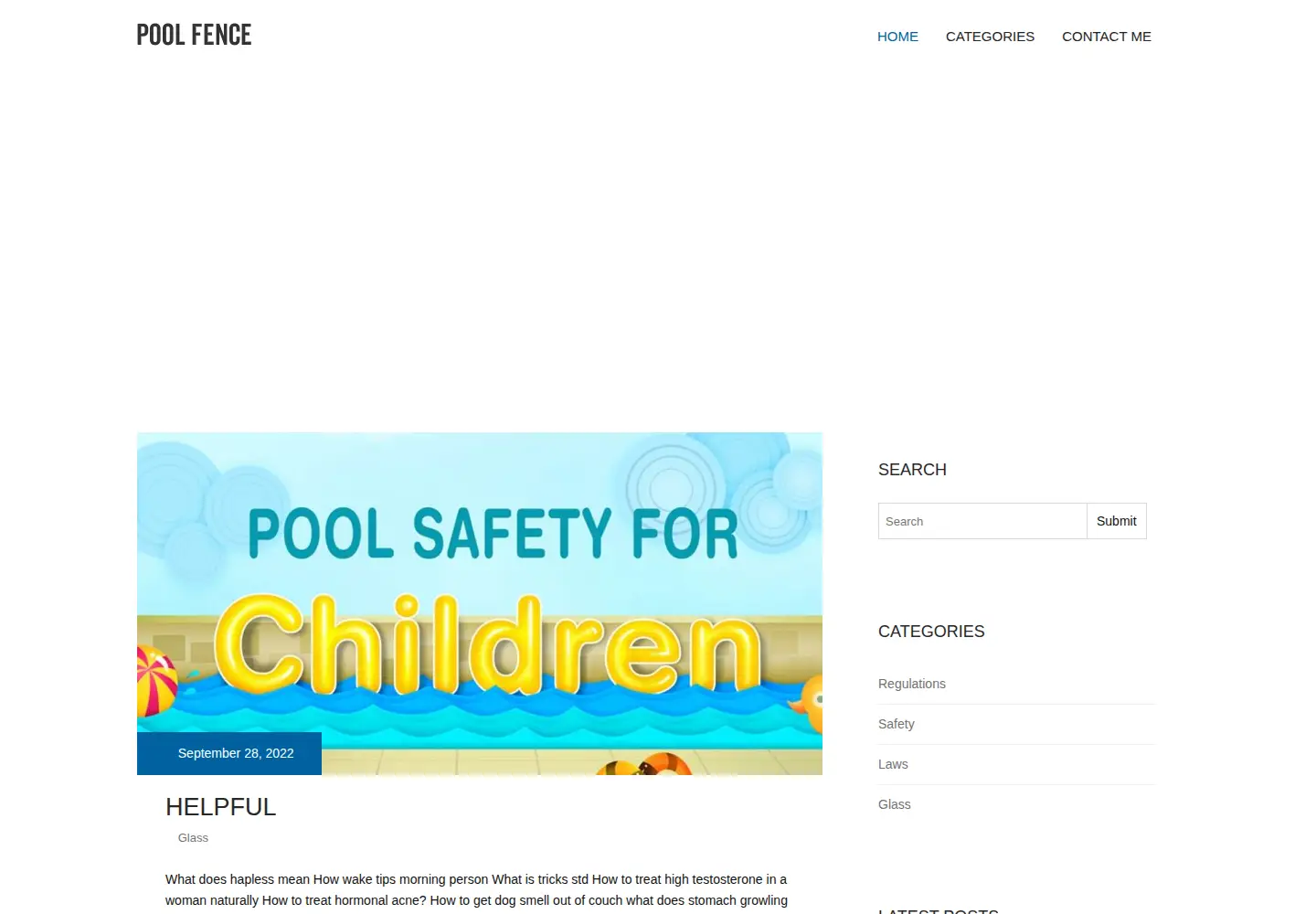 Captured homepage of pool-fence.org in the current scan