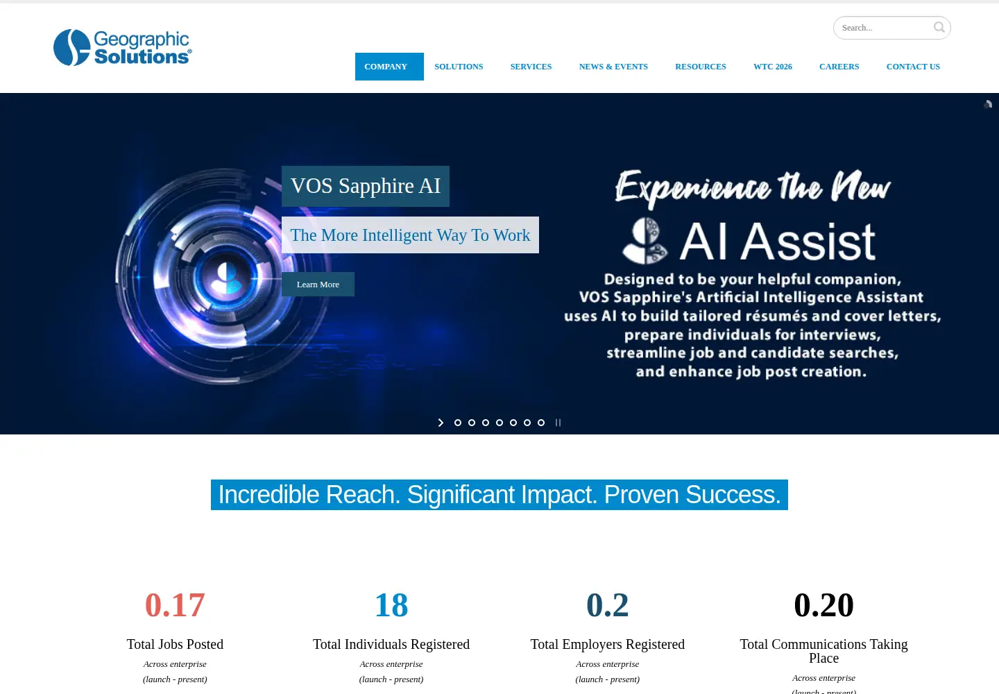 Screenshot of geographicsolutions.com