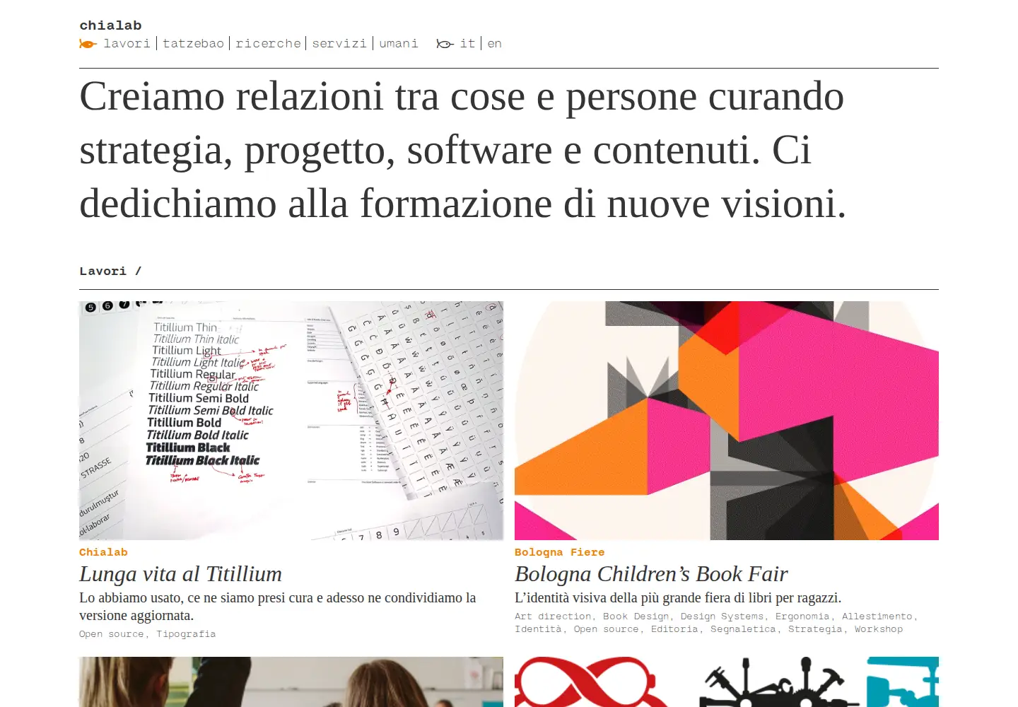 Screenshot of chialab.it