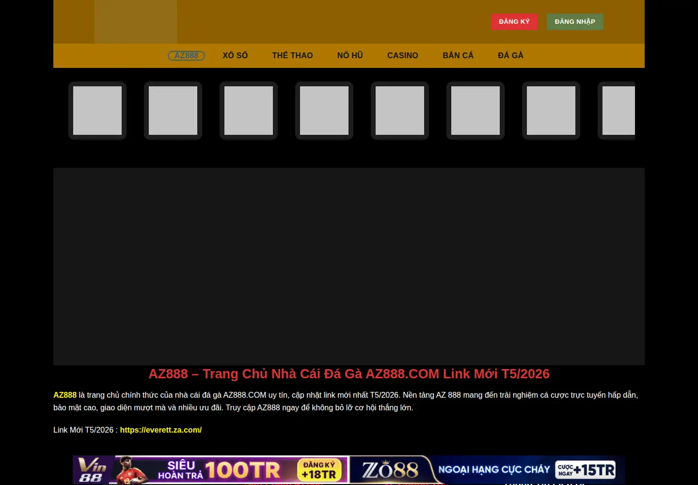 Captured homepage of az888.futbol in the current scan
