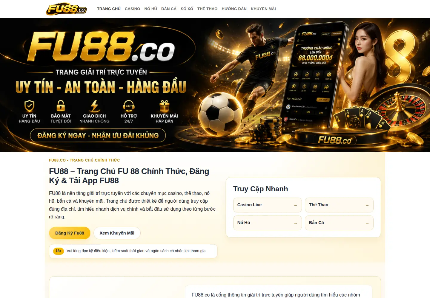 Screenshot of fu88.co