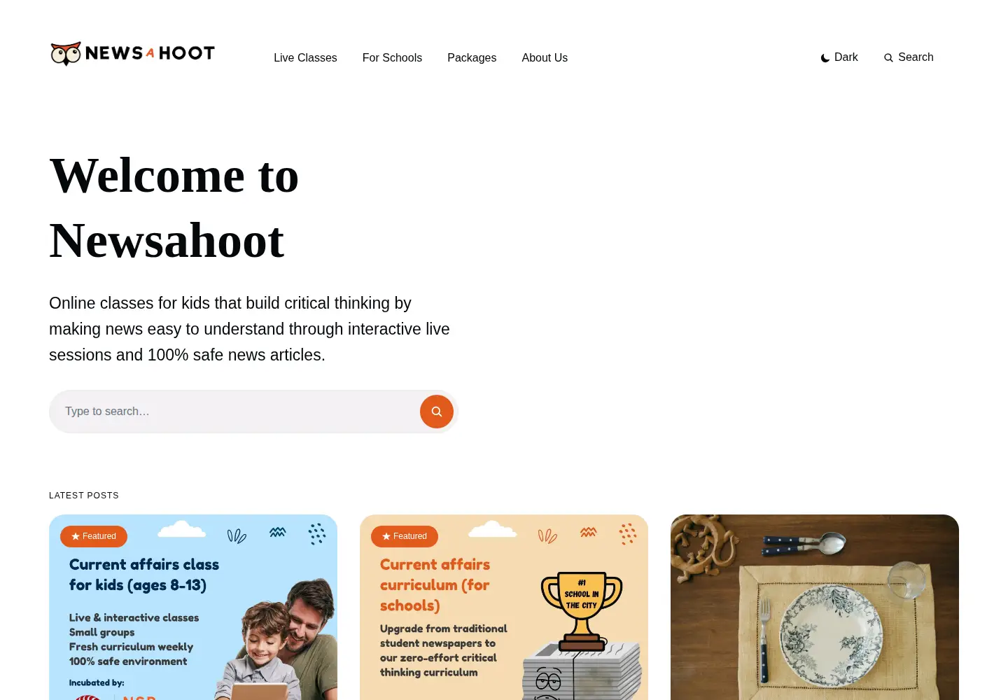 Screenshot of newsahoot.com