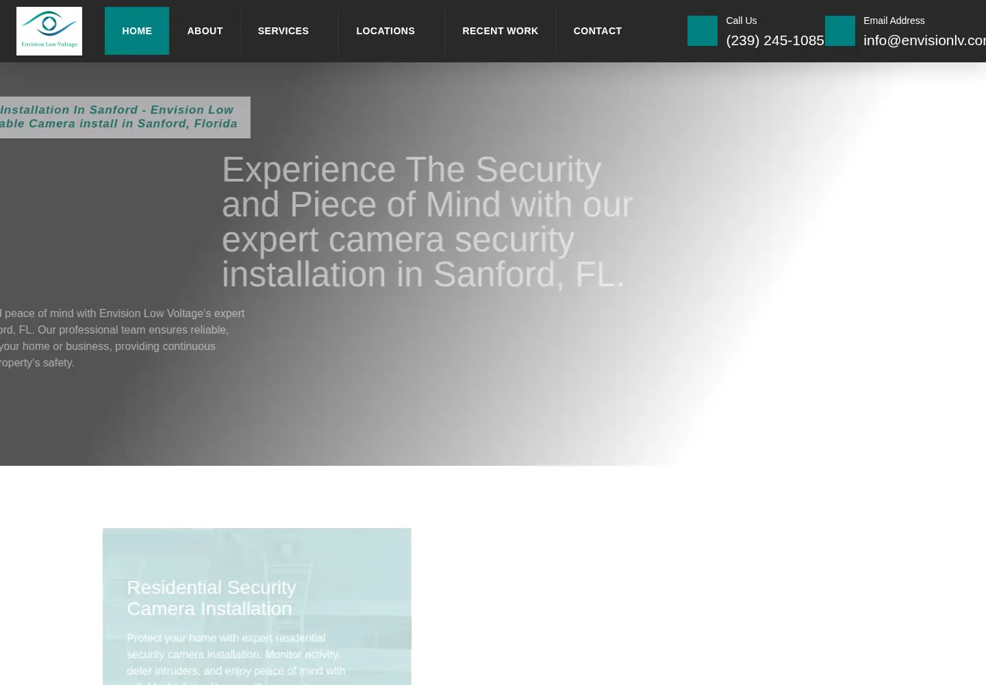 Screenshot of envisionlowvoltage.com