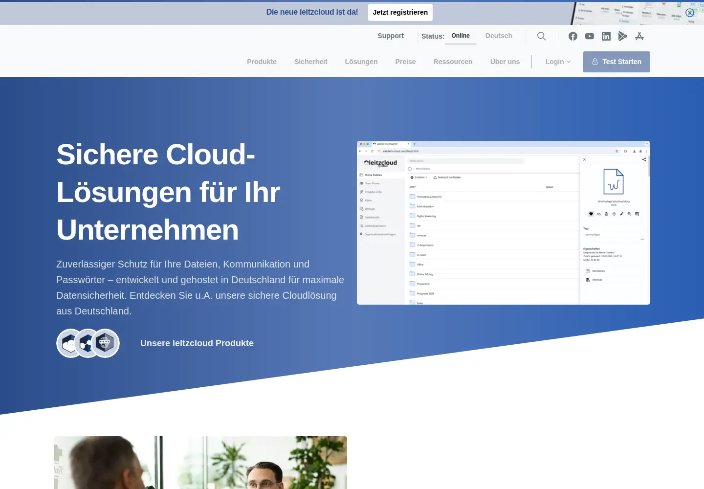 Screenshot of leitz-cloud.com