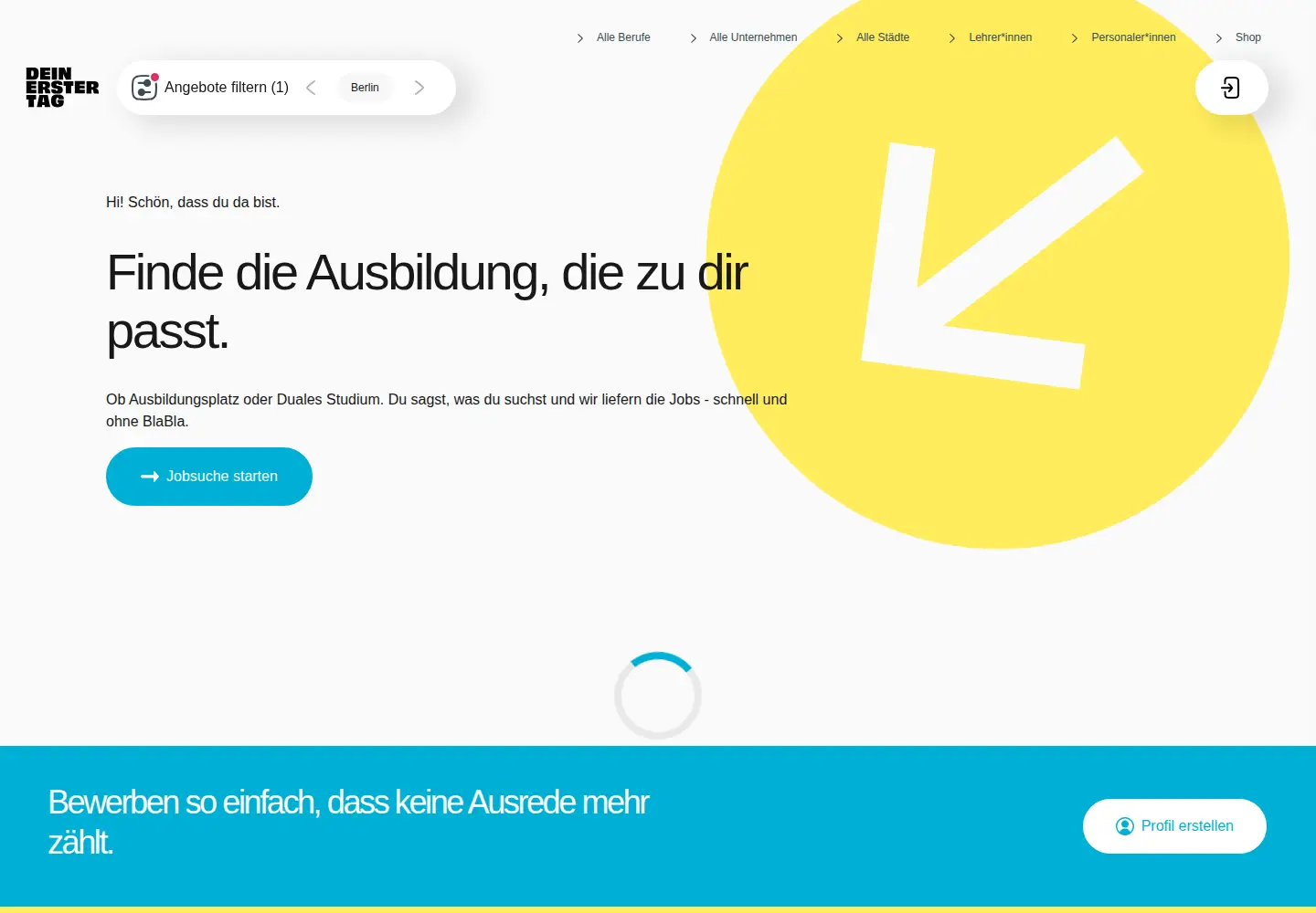 Screenshot of deinerstertag.de