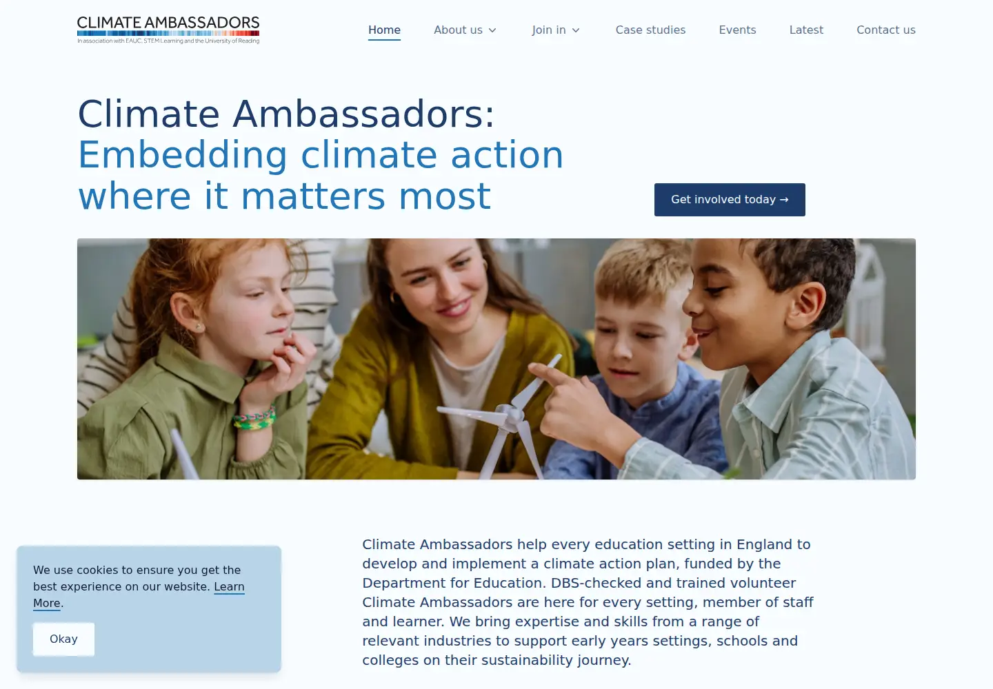 Screenshot of climateambassadors.org.uk