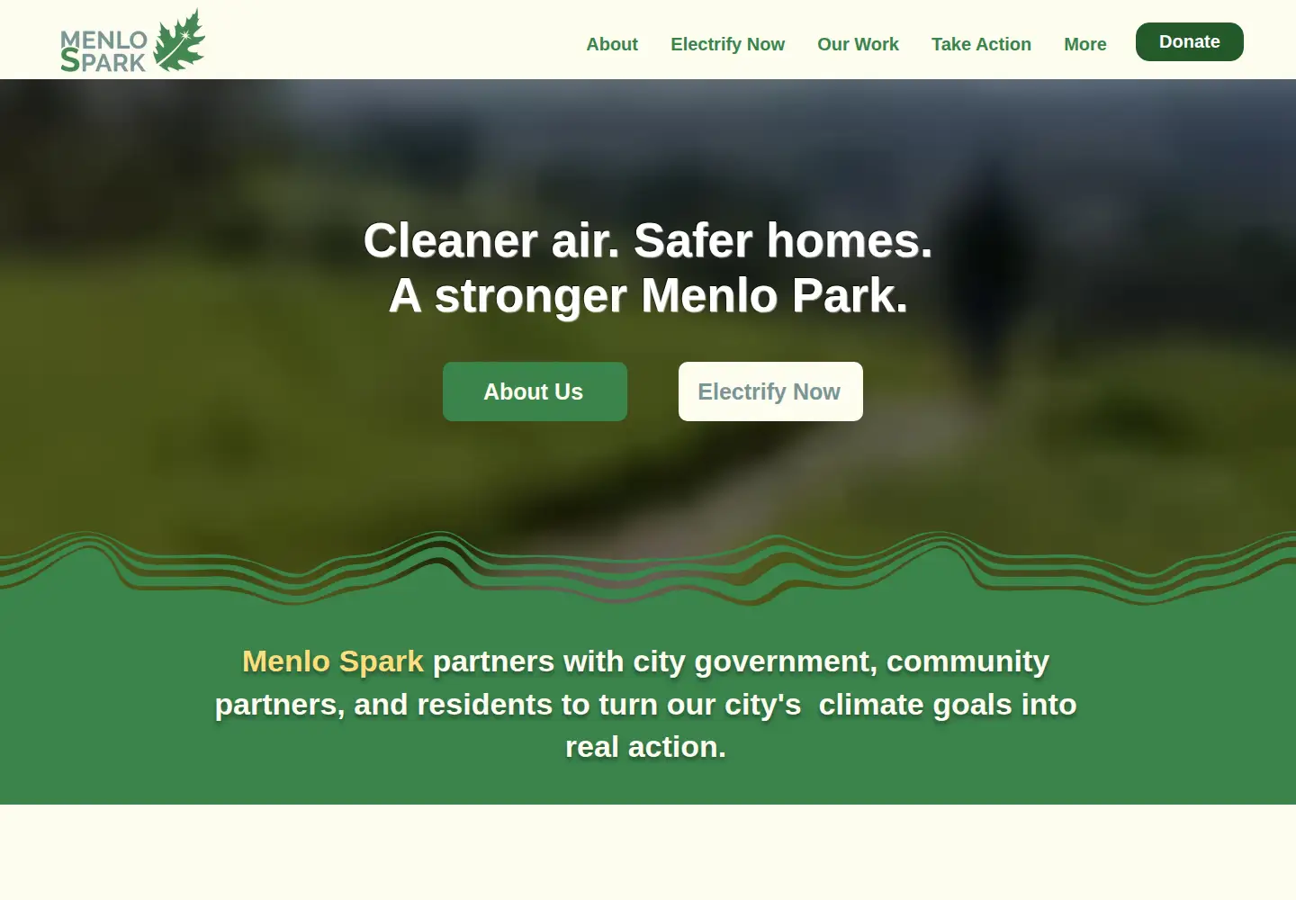 Screenshot of menlospark.org