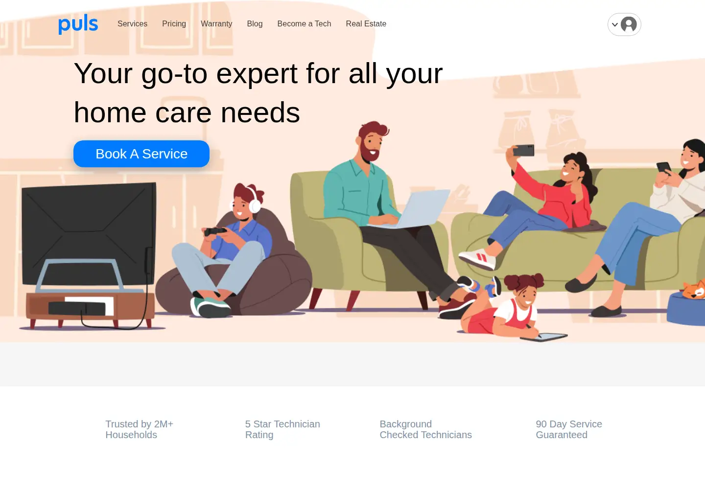 Screenshot of puls.com