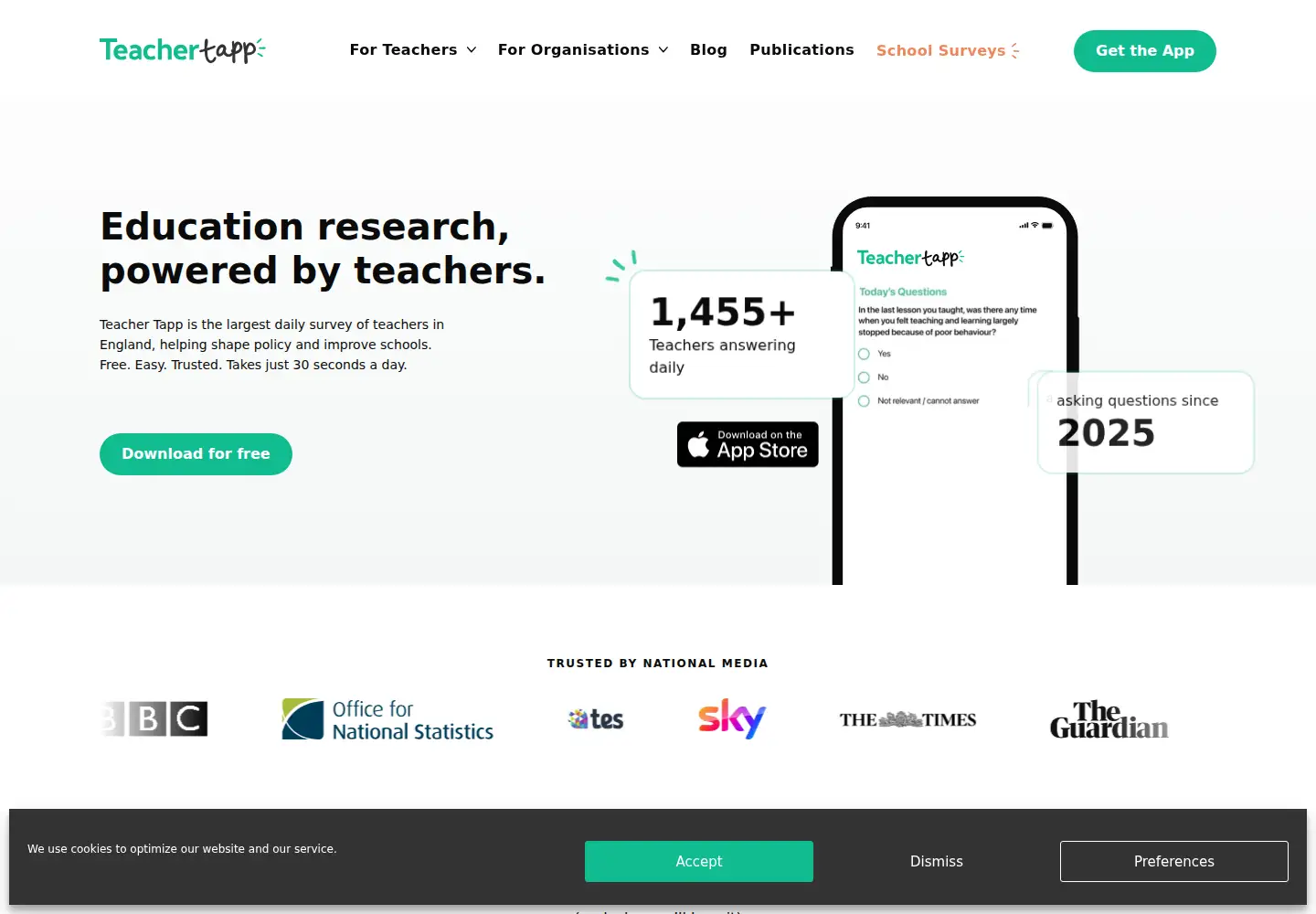 Screenshot of teachertapp.co.uk