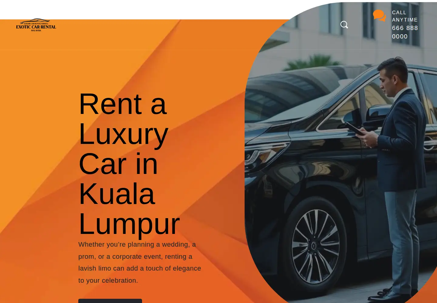 Captured homepage of exoticcarrental.com.my in the current scan