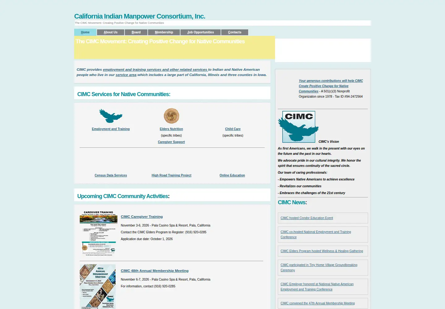 Screenshot of cimcinc.org