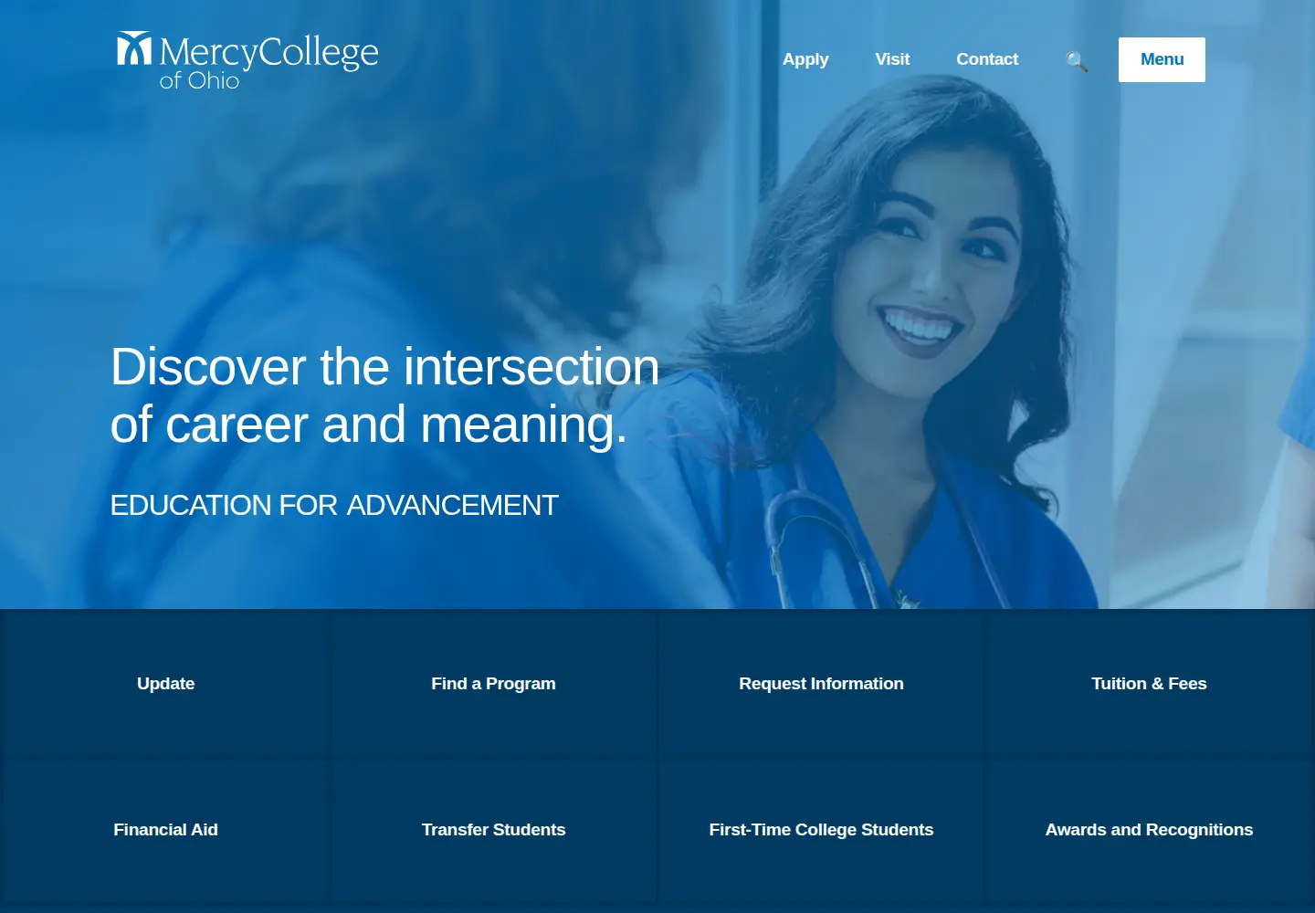 Screenshot of mercycollege.edu