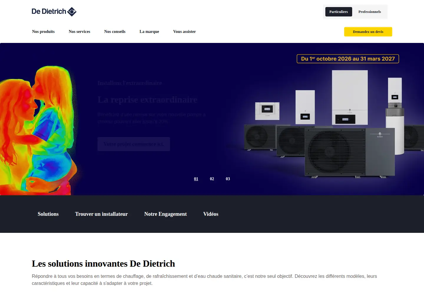 Captured homepage of dedietrich-thermique.fr in the current scan