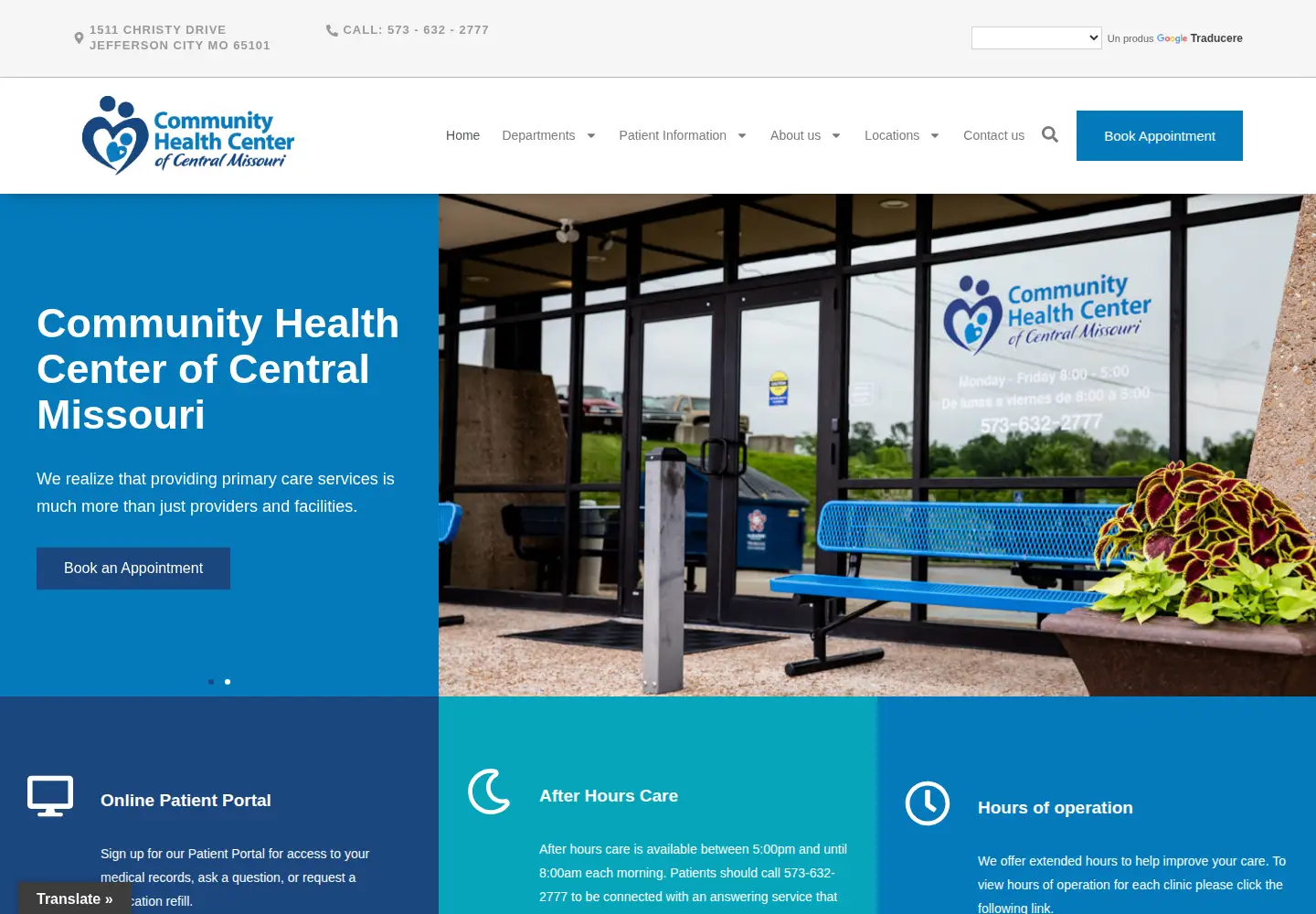 Screenshot of chccmo.org