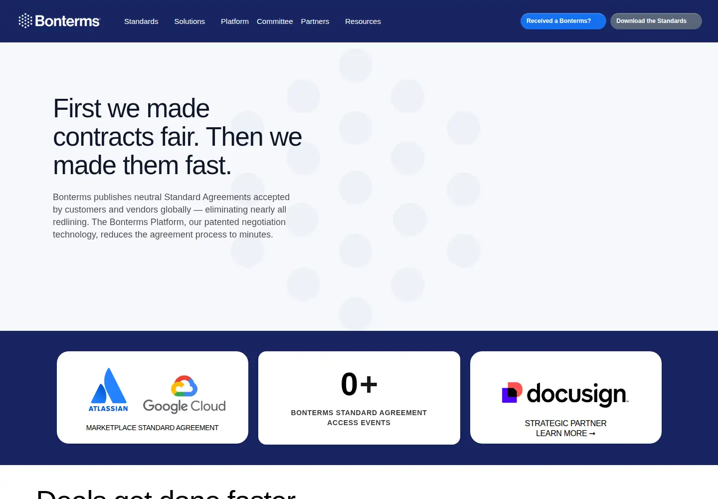 Screenshot of bonterms.com