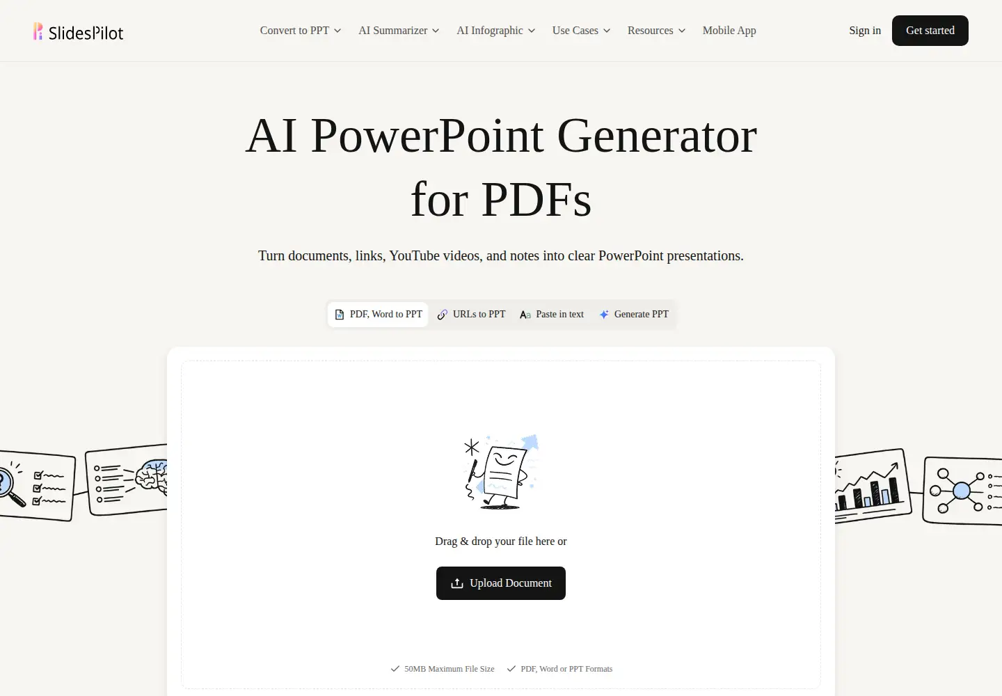 Screenshot of slidespilot.com