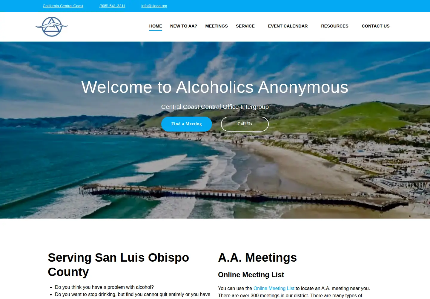 Screenshot of sloaa.org