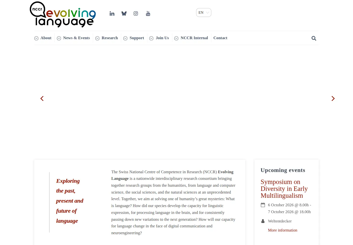 Screenshot of evolvinglanguage.ch