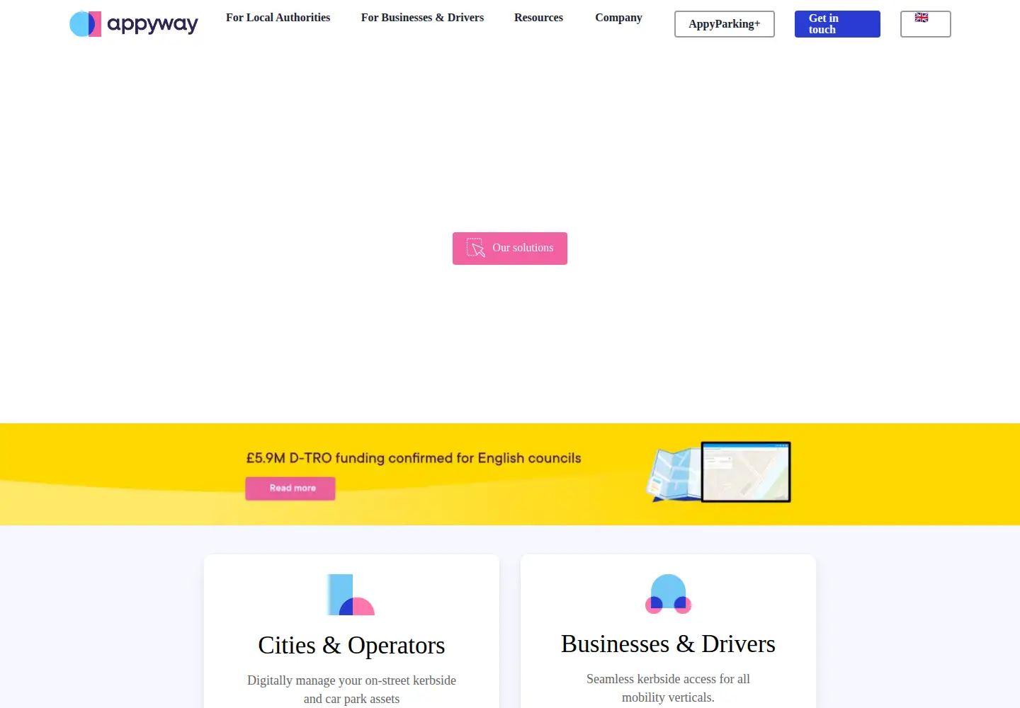 Captured homepage of appyway.com in the current scan