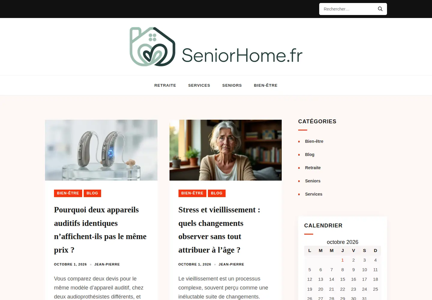 Screenshot of seniorhome.fr