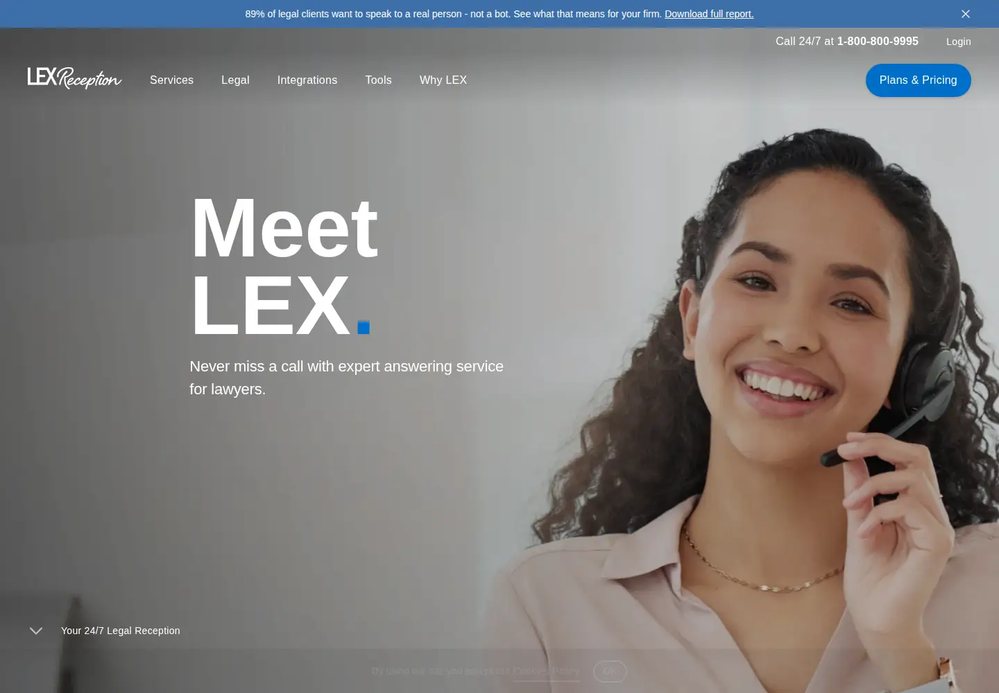 Captured homepage of lexreception.com in the current scan