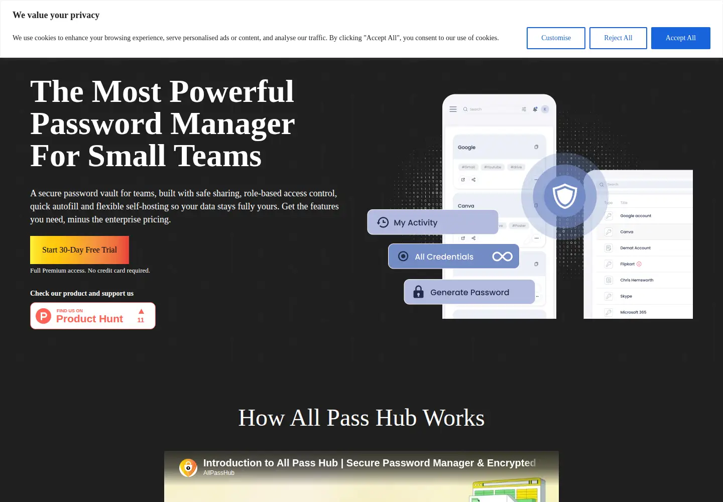 Screenshot of allpasshub.com