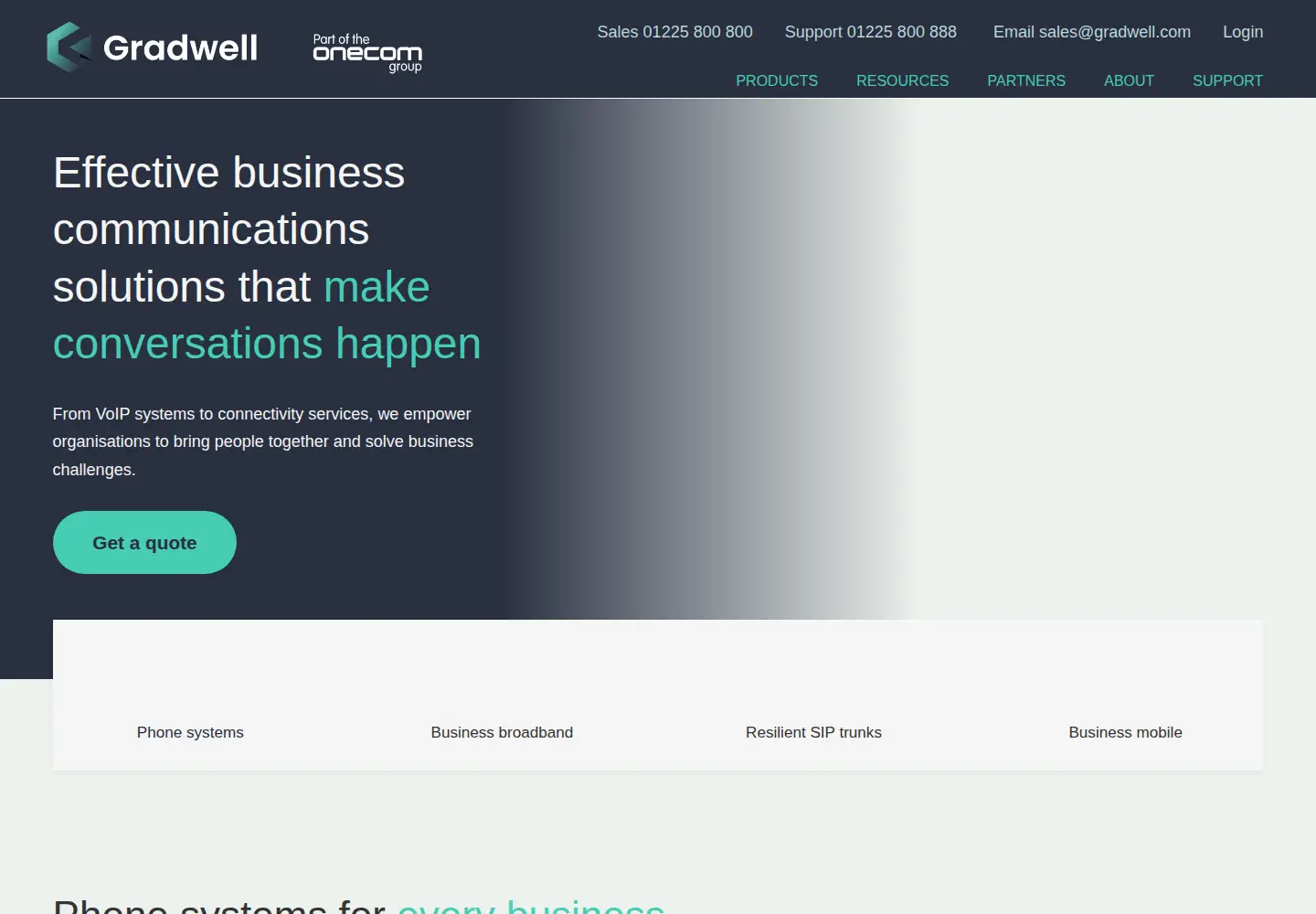 Screenshot of gradwell.com