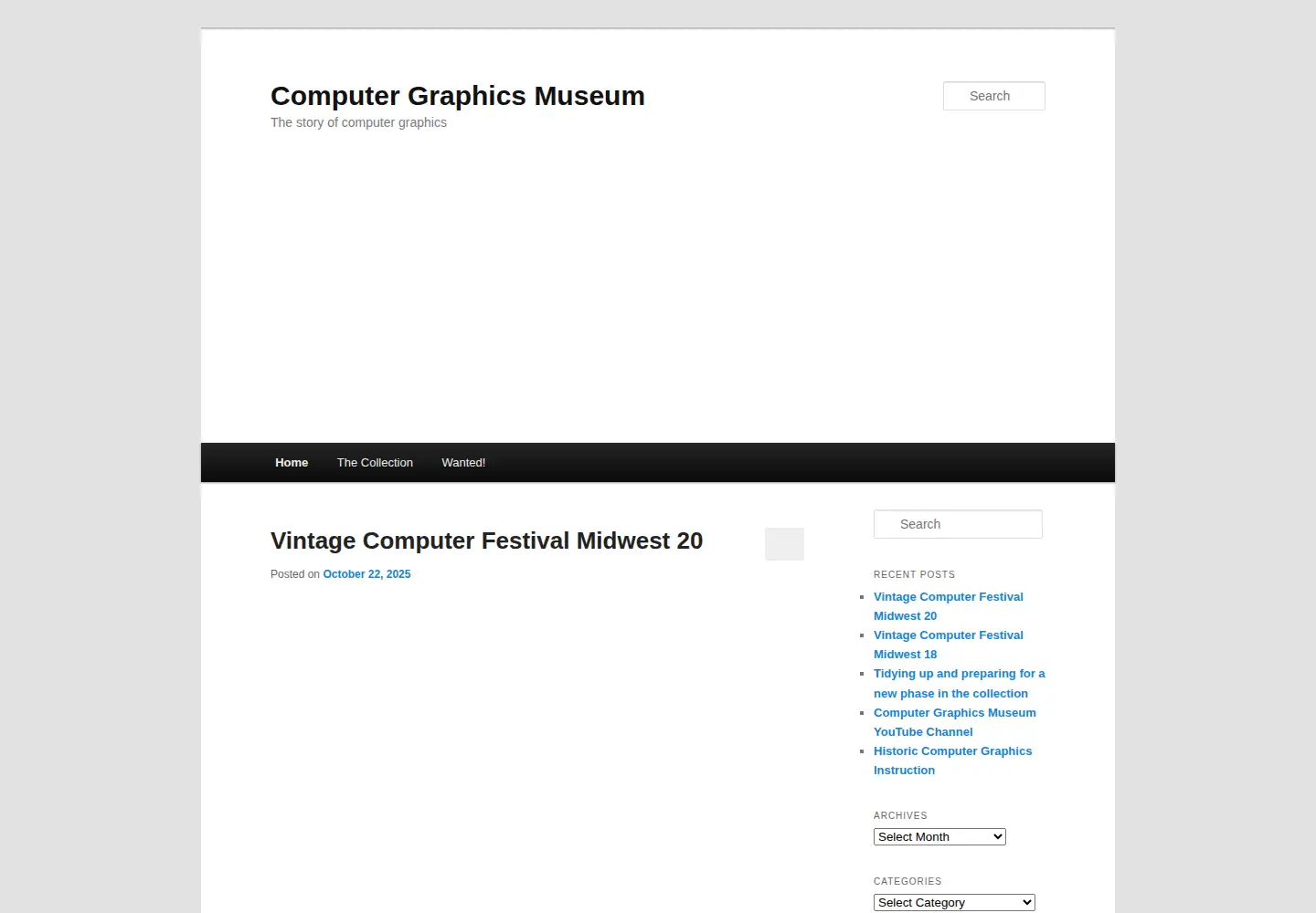 Screenshot of computergraphicsmuseum.org