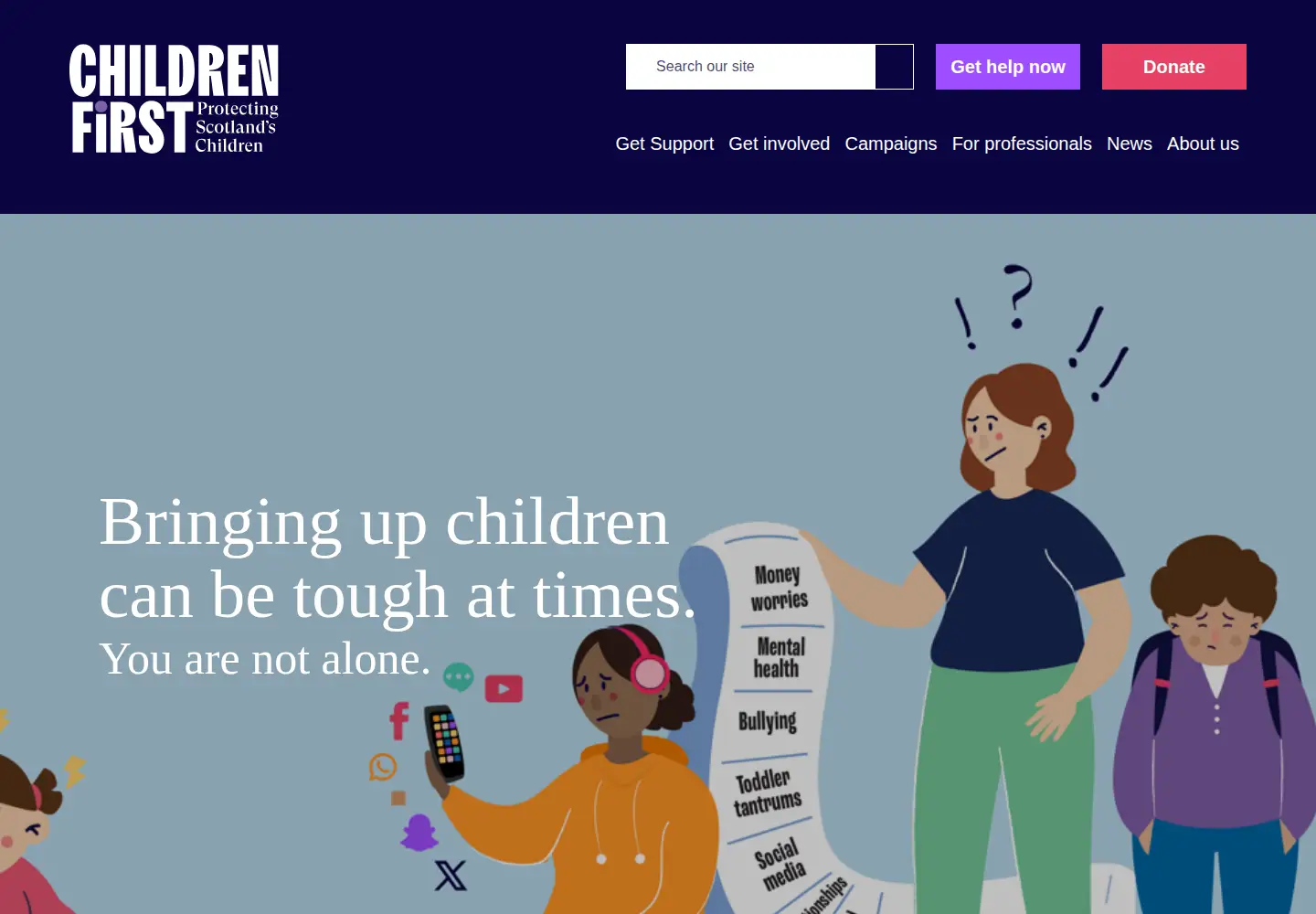 Screenshot of childrenfirst.org.uk