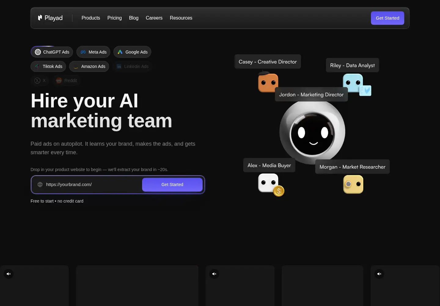 Screenshot of playad.ai