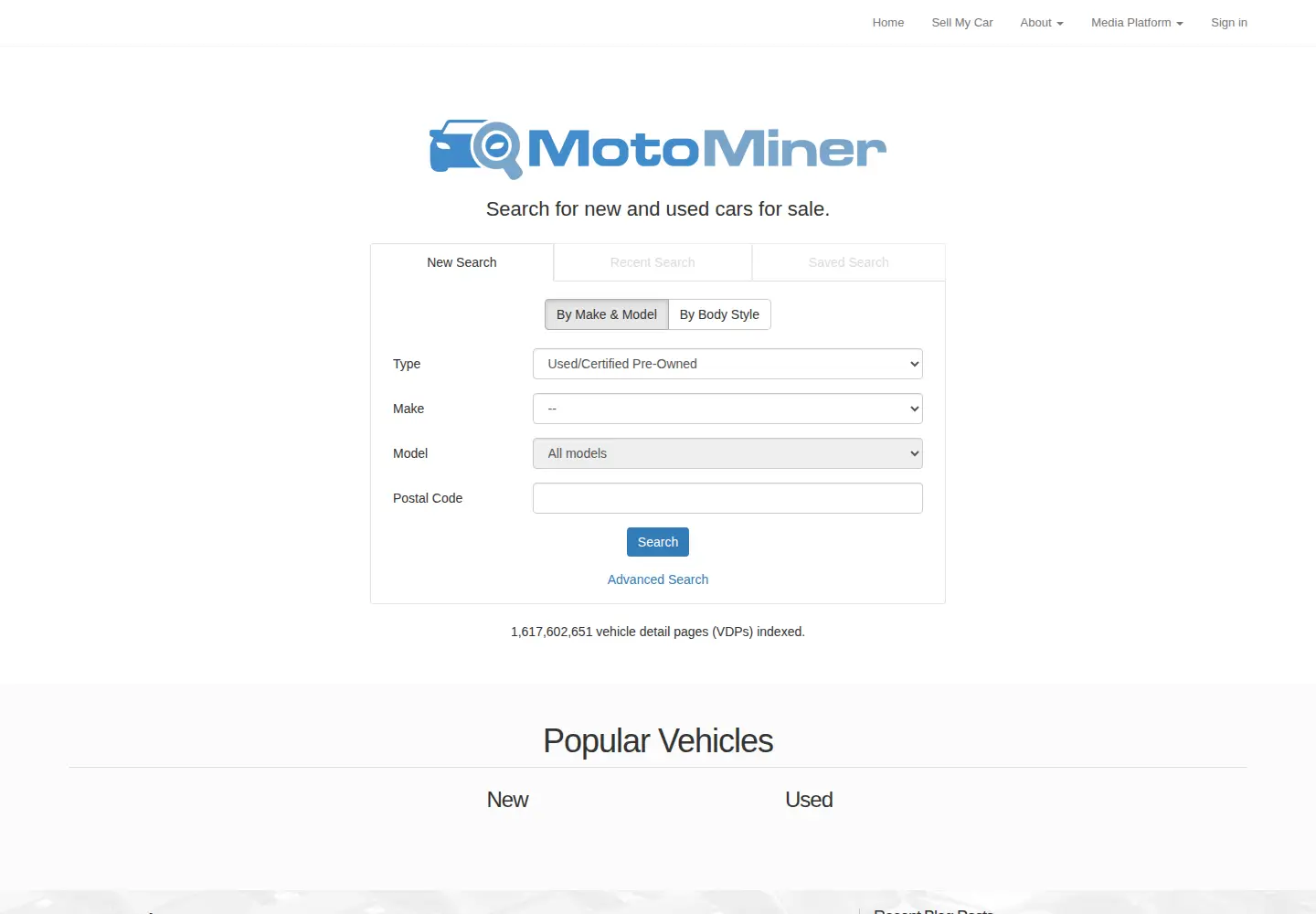 Captured homepage of motominer.com in the current scan