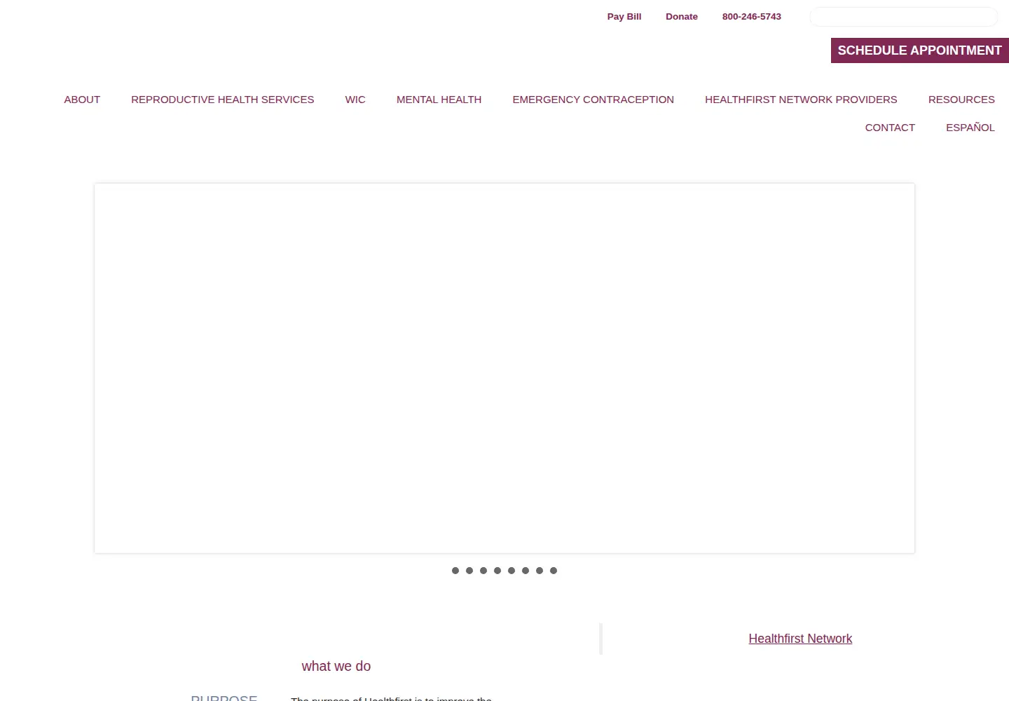 Screenshot of healthfirstnetwork.org