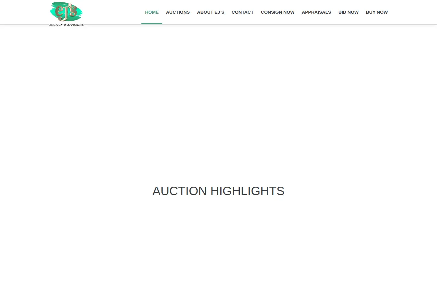 Captured homepage of ejsauction.com in the current scan