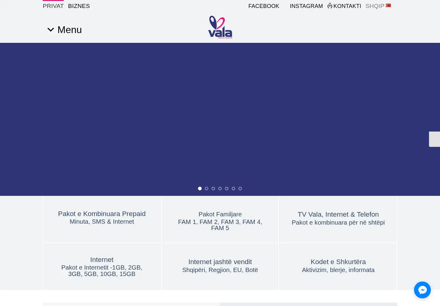Captured homepage of kosovotelecom.com in the current scan