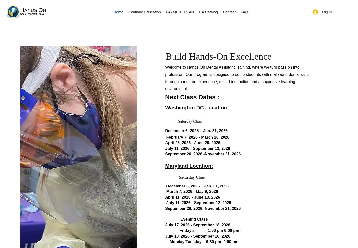 Captured homepage of handsondat.com in the current scan