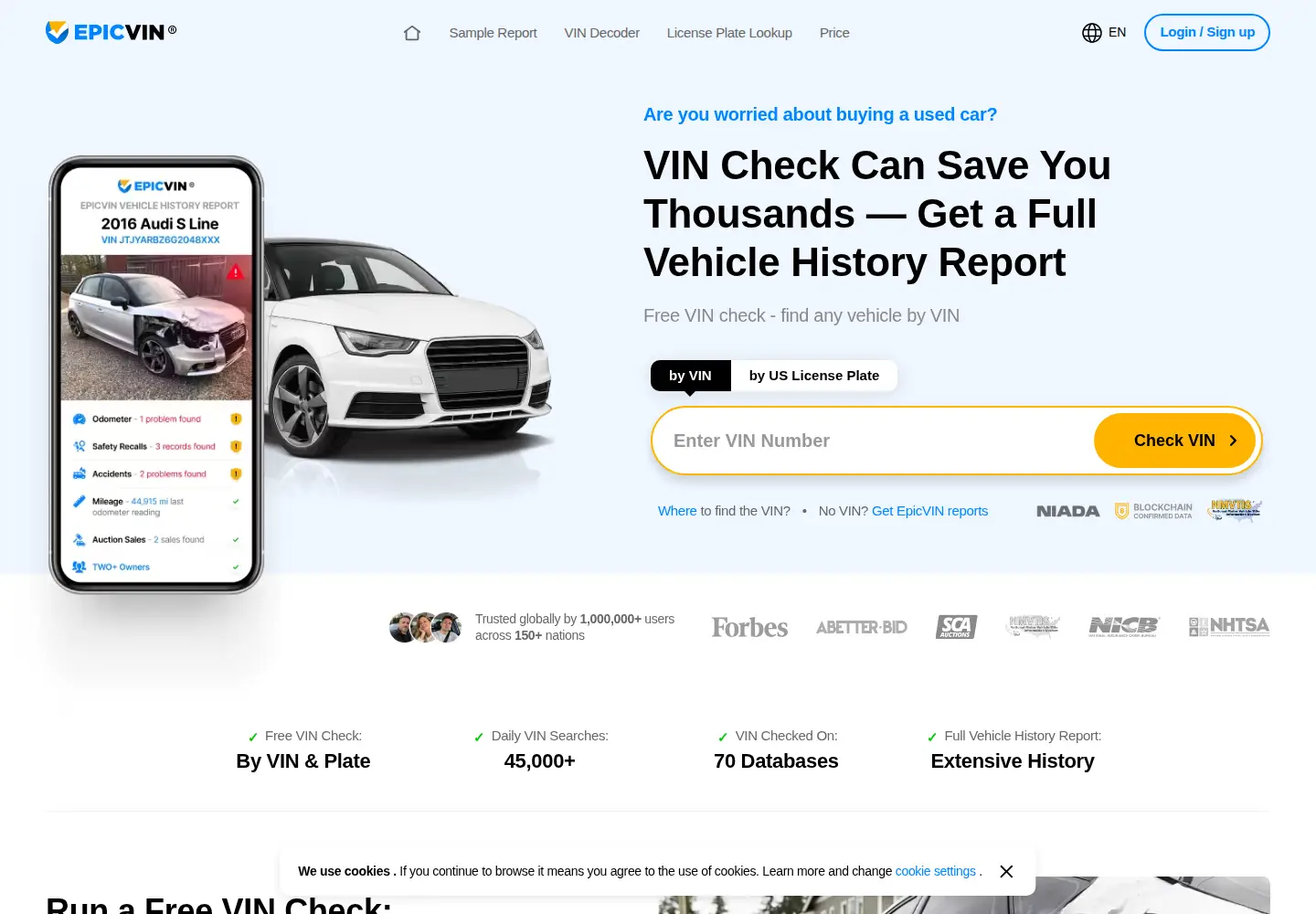 Screenshot of epicvin.com