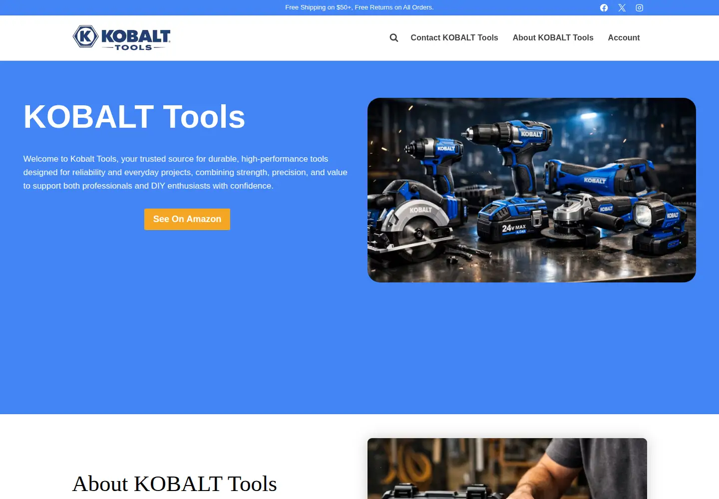 Captured homepage of kbalttools.com in the current scan