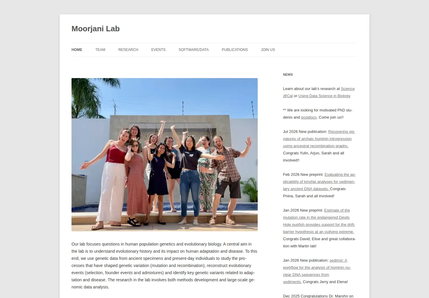 Screenshot of moorjanilab.org