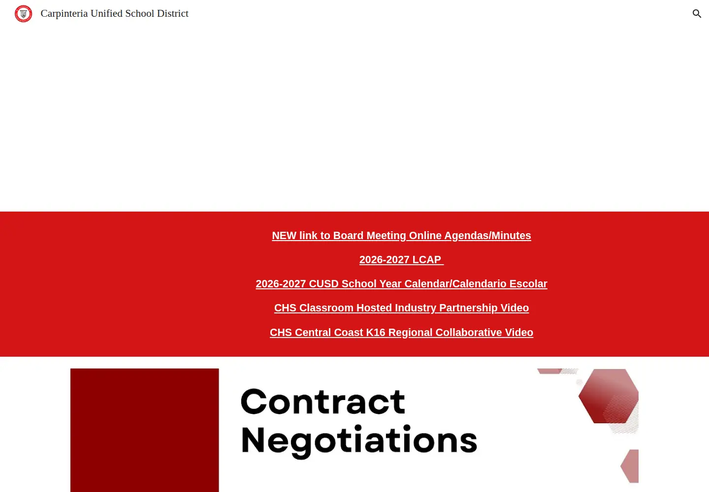 Screenshot of cusd.net