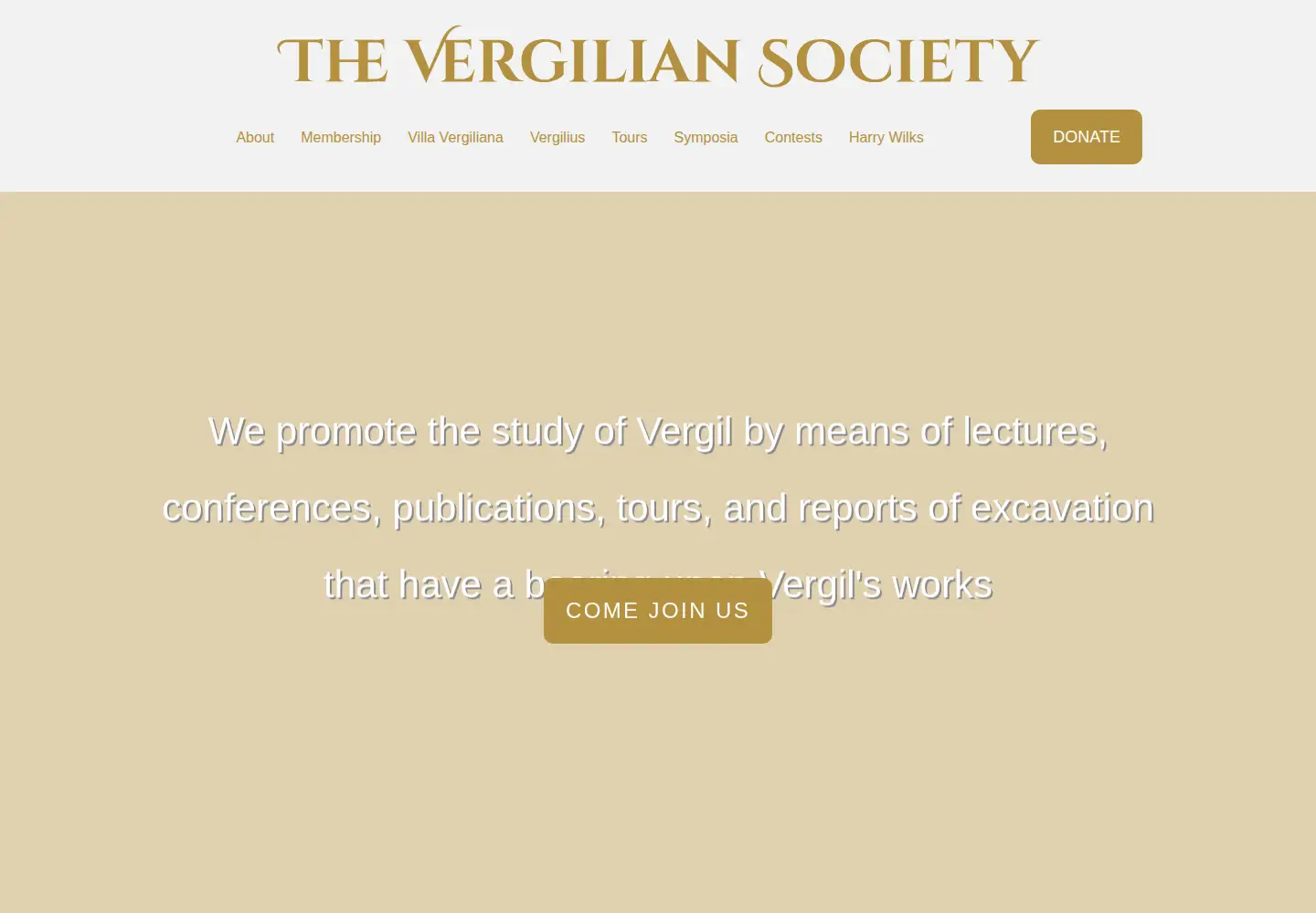 Screenshot of vergiliansociety.org